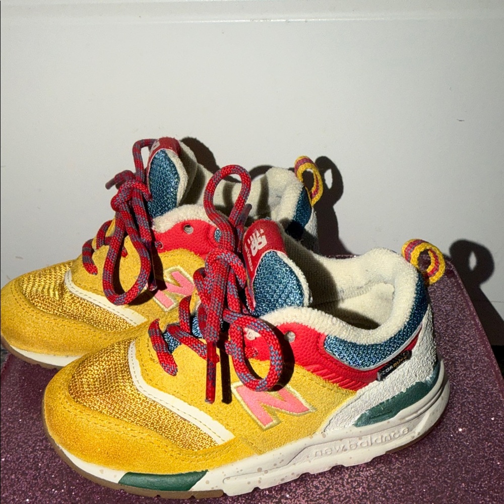 New Balance Kids Yellow Red Blue Multicolor Sneakers
